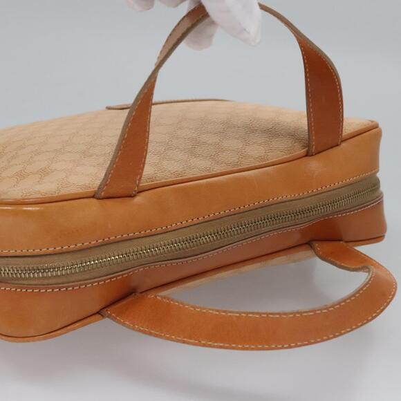 CELINE Macadam Canvas Hand Bag Pvc Leather Beige - Picture 6 of 13